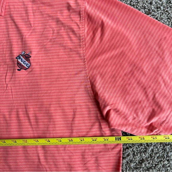 FootJoy FJ Polo Men's Large Striped Red "BLCC" Golf Performance Stretch Shirt - Picture 7 of 12